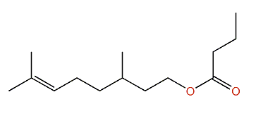 3,7-Dimethyl-6-octenyl butyrate